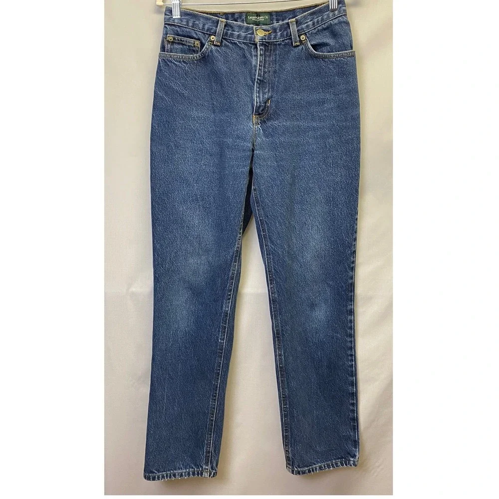 Lauren‎ Ralph Lauren Jeans Women's 8 Blue Straight Leg Classic Denim Timeless